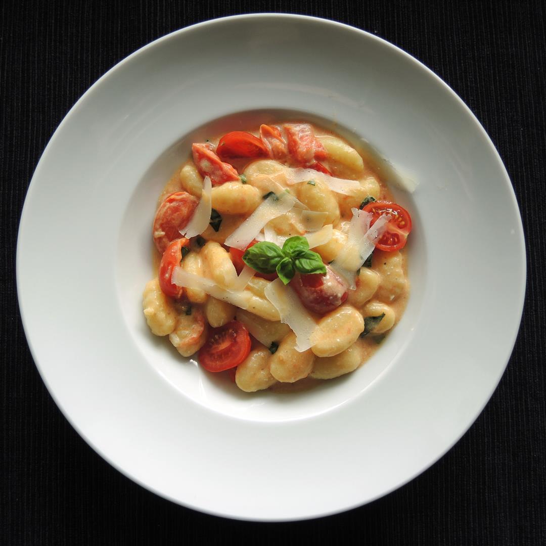 Gnocchi in Zitronen-Mascarpone-Soße - Chilirosen