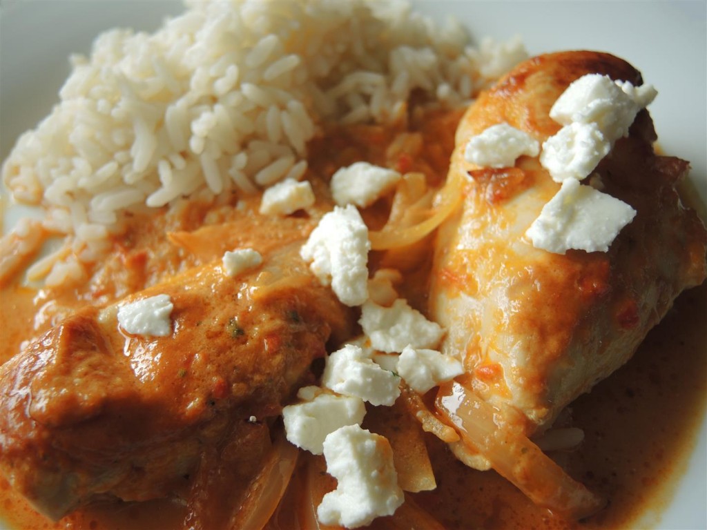 Hähnchen in Ajvar-Sherry-Soße - Chilirosen