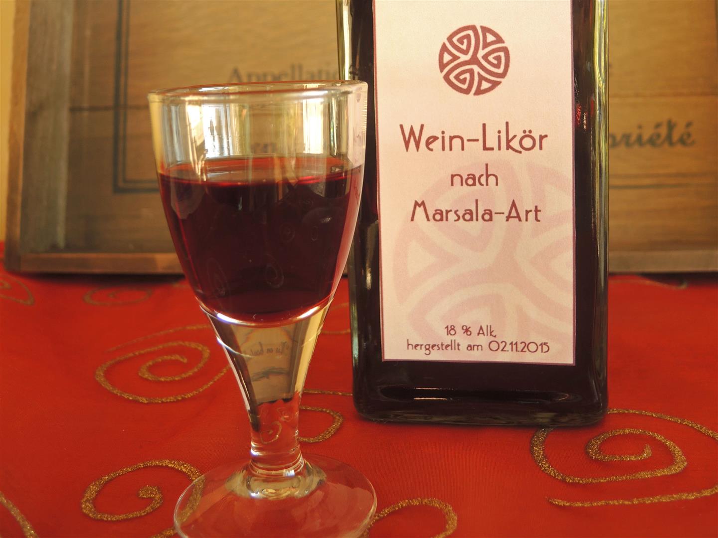 Wein Likor Nach Marsala Art Chilirosen