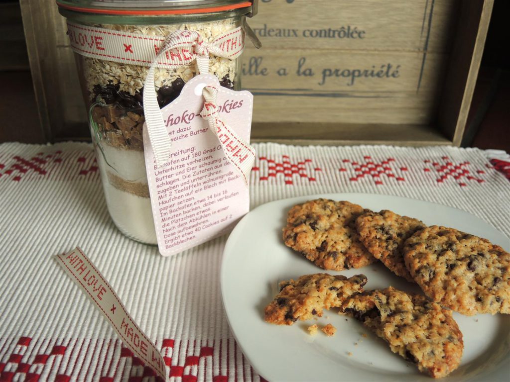 Schoko-Cookies – Backmischung zum Verschenken - Chilirosen