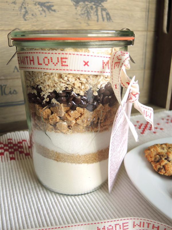Schoko Nuss Cookies Backmischung Im Glas - Rezepte Suchen