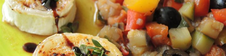 Gratinierter Ziegenkäse mit Ratatouille – low carb - Chilirosen