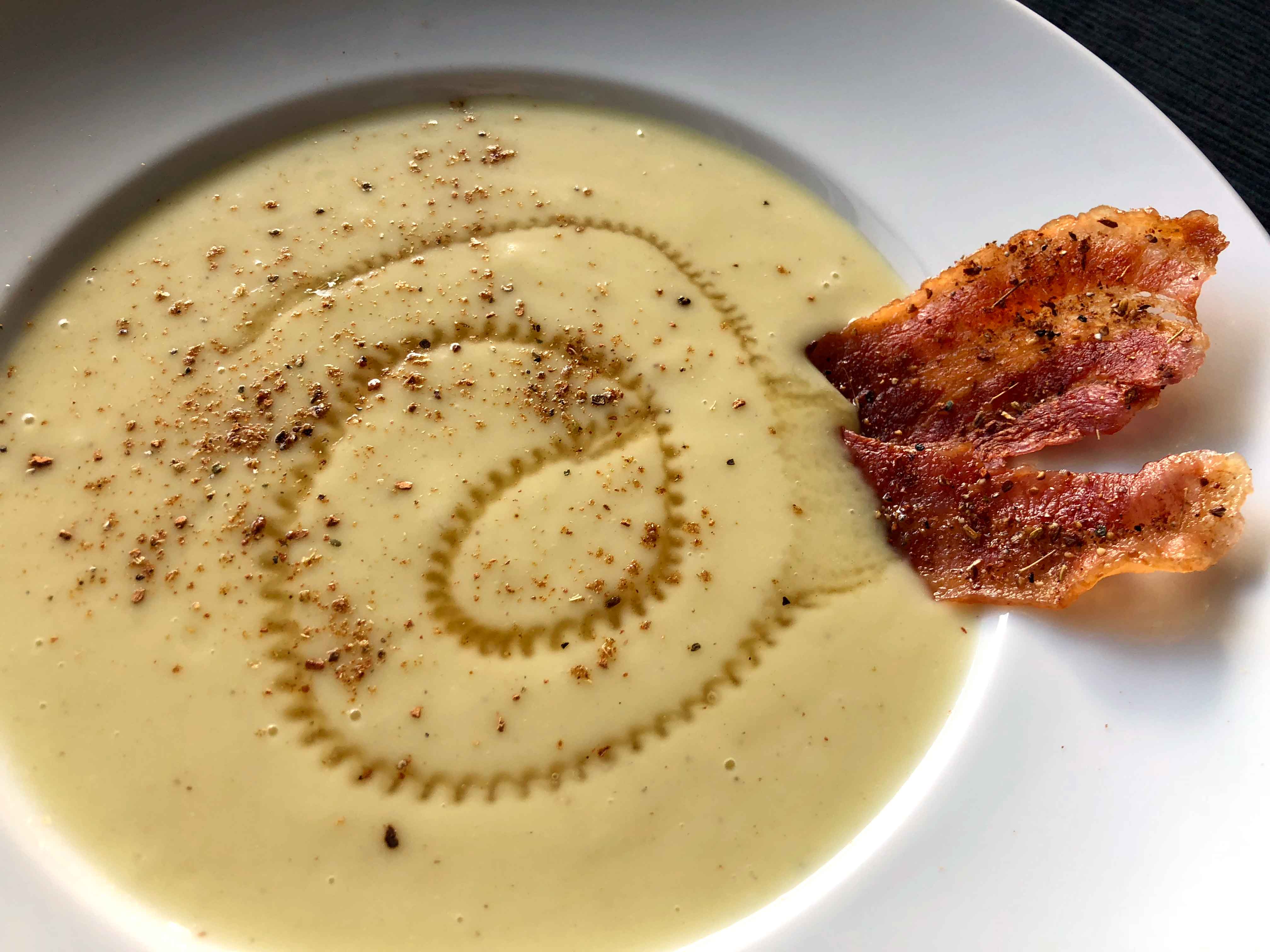 Selleriecremesuppe mit Honig und Bacon - unser Dinner für 10 - Chilirosen